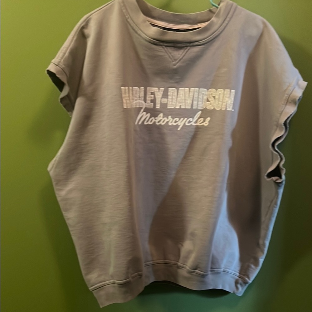 Harley-Davidson Gray Sleeveless Sweatshirt